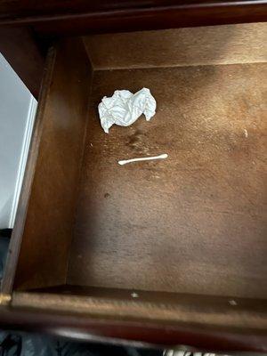 Filth in drawers