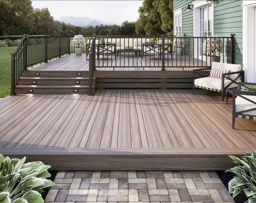 Ask us about our durable and cost effective composite decking options!