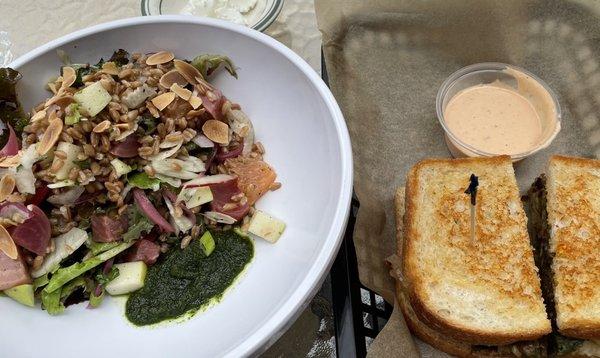 Beet Salad and Veggie Patty Melt