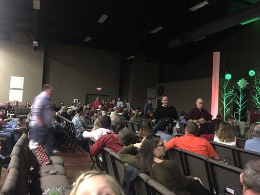 Nice crowd for the Kid's Christmas show