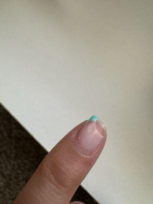 Chipped and nail broke