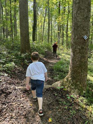 We took our 3 kids on the hiking trail at Mayo River State Park.