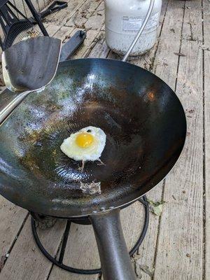 The store has a great kitchen hardware section. How else was I going to get this perfect wok ($20) for frying the perfect egg?