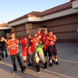 Our Roosevelt Mustangs having a god time before the game.