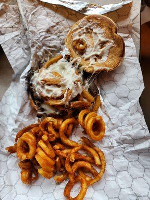 Garlic ribeye steak meal.  Nothing like the pictures...and, not in a good way