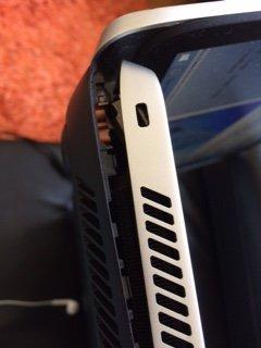 Broken hinge on laptop