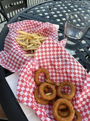 Bagged fries and onion rings masquerading as fresh!