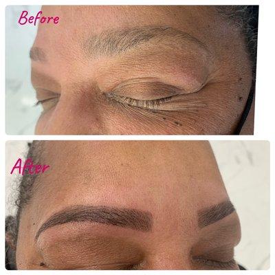 Eyebrows threading/ tinting