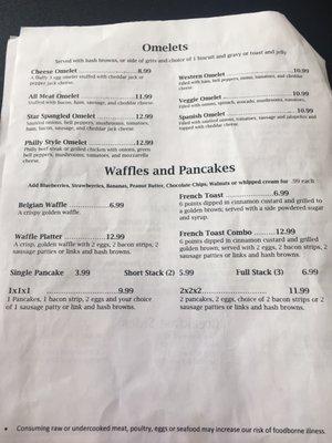 Breakfast menu page 2