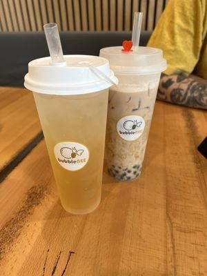 Lychee Sparkling Tea Brown Sugar Milk Tea