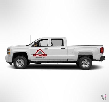 Roofing Company Logo and Truck Sings