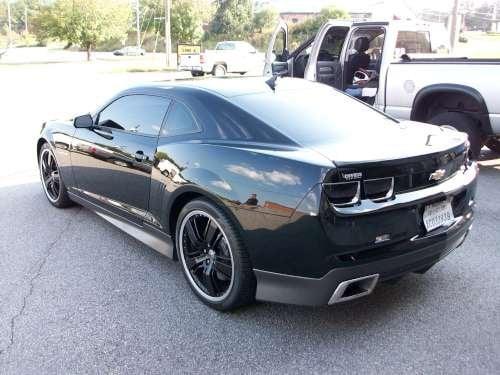 2010 chevy camaro murdered out with window tint and brake light tint