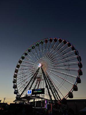 Ferris wheel was pretty but the line to get a ticket for it was backed up to China. The preloaded card wasn't accepted there .