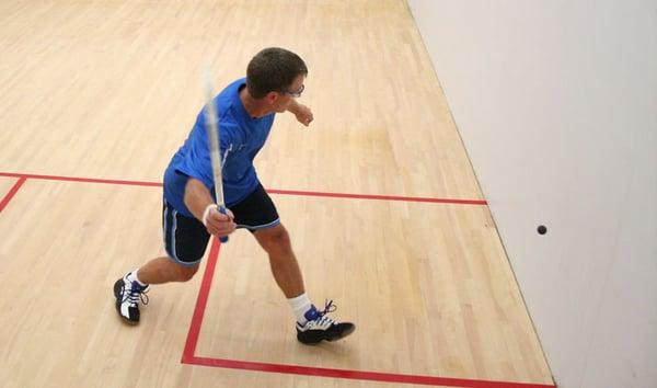 One of our 8 international size squash courts