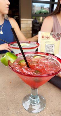 Strawberry jalapeño margarita