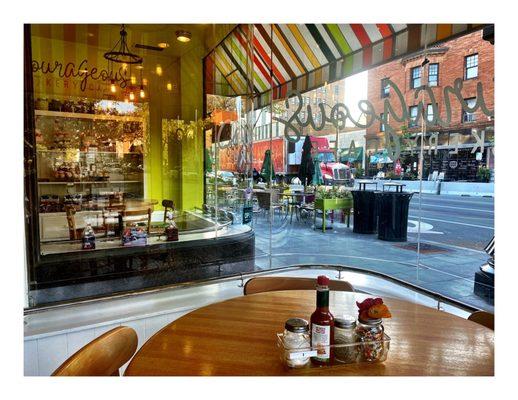 Street View from Courageous Bakery & Cafe ( corner Lake St /N Oak Park Ave. Oak Park IL)  Nice Place Friendly Service Great Food . Cool!