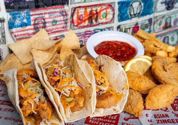 Buffalo Shrimp Tacos