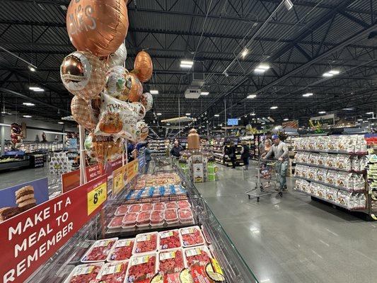 Meat section and store view