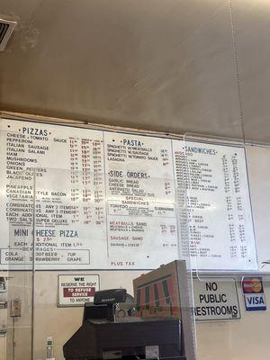 Old school menu