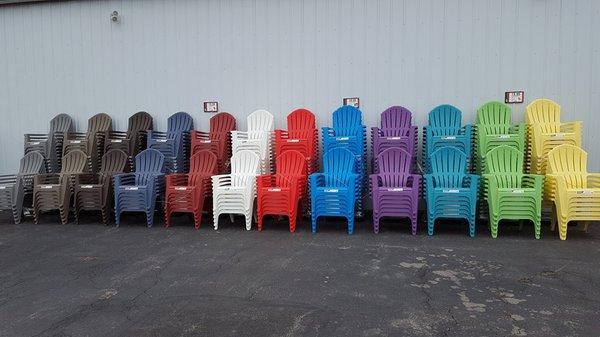 Every color of Adams Adirondack chairs