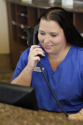 Shannon is a welcoming smile when you enter the lobby