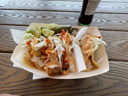 Fish, Shrimp and Stingray Tacos