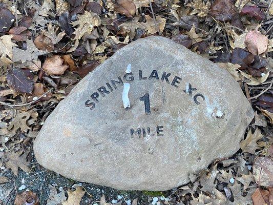 Mile 1 rock marker