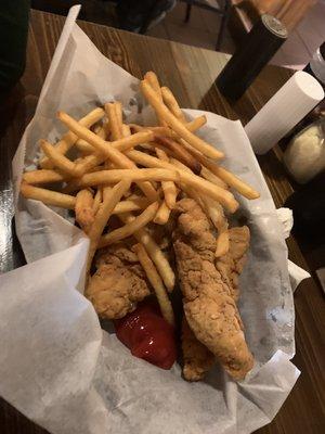 Kids tenders and fries $7