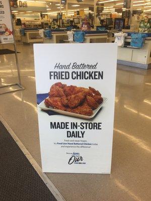 fried chicken poster- made daily in store