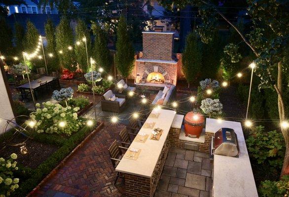 Bistro Lighting adds drama to your outdoor living space.