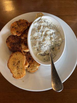 Spinach artichoke dip (a lot of lemon)