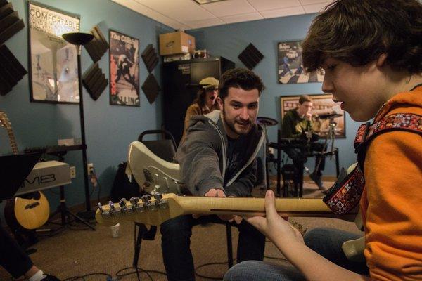 Music lessons at the West Suburban YMCA.