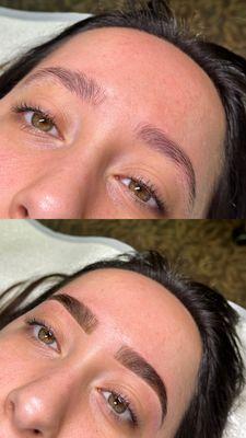 brow shaping + tint