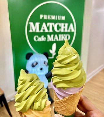 Matcha and Ube; Matcha and Thai Tea