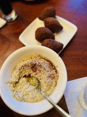 Garlic Hommus & Baba Ghanoush at Lebanese Tavern Pentagon