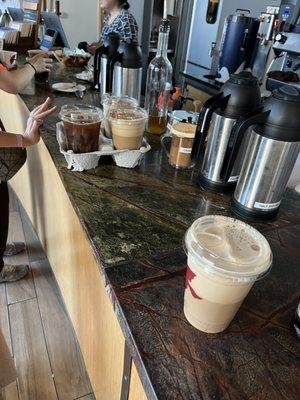 Cereal milk latte so good and cold brew