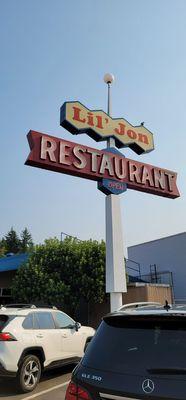 Restaurant sign. The place reminds me of a '50s diner