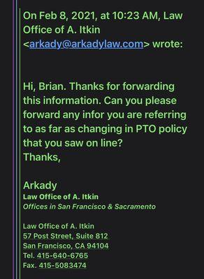 That time your lawyer asked you to find law online instead of looking it up. Go Arkady. Scam on, man.