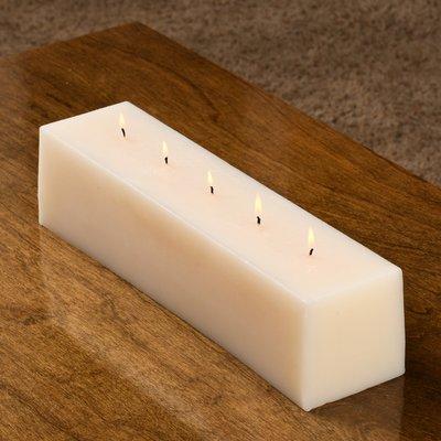 16 inch long 5 wick candle