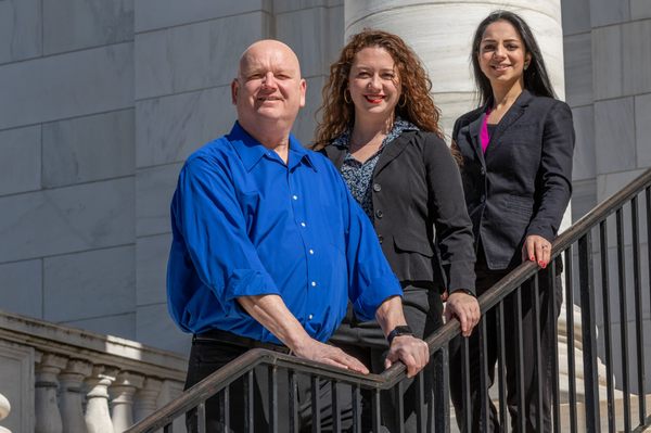 L to R 
John Sheridan for Sheriff
Suzanne Maeder for County Clerk
Amber Murad for County Commissioner