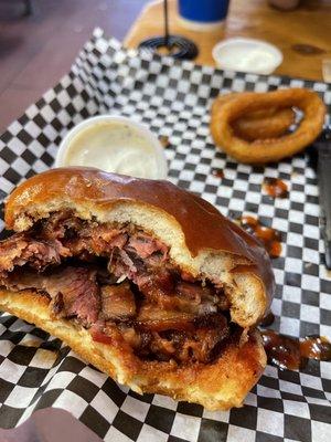 The most AMAZING Beef Brisket Sandwich I have ever had.