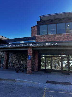 Back entrance to library