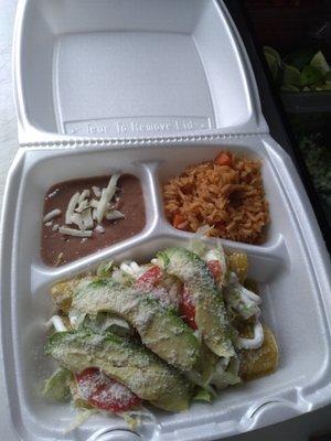 ya tenemos enchiladas verdes dela carne que guste de nuestro menu beef fajita.pollo.chorizo.pastor.tripa.lengua.campechanas