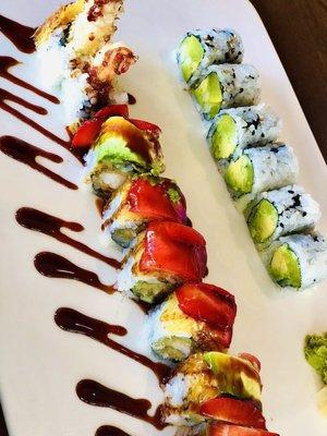 Fuji Roll ( with strawberry on top !)