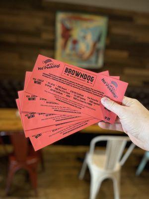 Come in and eat with us in December and get a red envelope. Open it in January to find out the special offer you can use when you visit us.