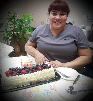 Happy Birthday to Cecilia....our hard working D.A. in the office. -Dr Satary & Dental Staff.