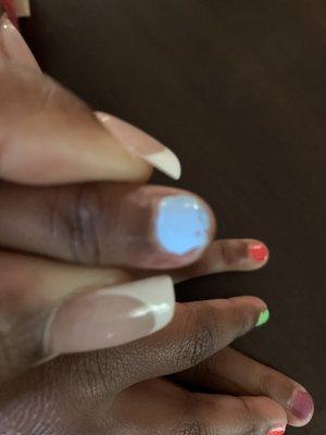 Chipped children's manicure $12