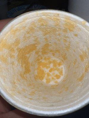 MICROWAVED rice in a cup that melted