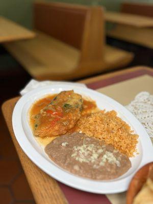 Chile relleno plate