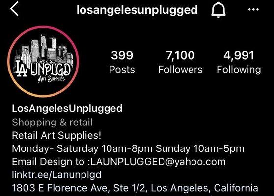 losangelesunplugged instagram account